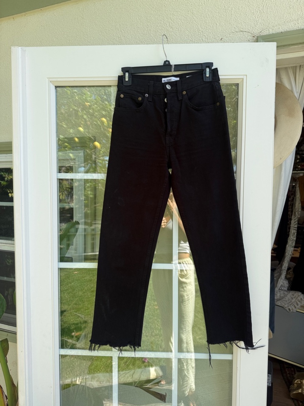 Redone denim Black womens Straight-Leg Jeans - Classic Everyday Style